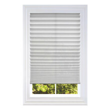 Cordless Pleated Window Shades No Drill Cut to Size Light Filtering or Blackout White 30x64