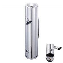 Outdoor Wall Mounted Ashtray Lockable Stainless Steel Cigarette Bin for Garden Patio Bar Office Ref: 8800