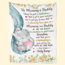 Elephant Baby Name Blanket with UltraSoft Microfleece, Baby Shower Gift for  Mom