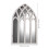 White Gothic Arched Window Pane Mirror for Wall Decor Rustic Charm 2