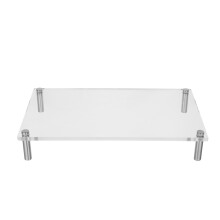 Acrylic Monitor Base Riser Space Saving Clear Desk Organizer