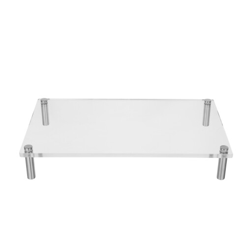 Acrylic Monitor Base Riser Space Saving Clear Desk Organizer