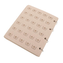 Khaki Flip Page Shoe Charms Organizer Felt Buckle Display Book with Foldable Design