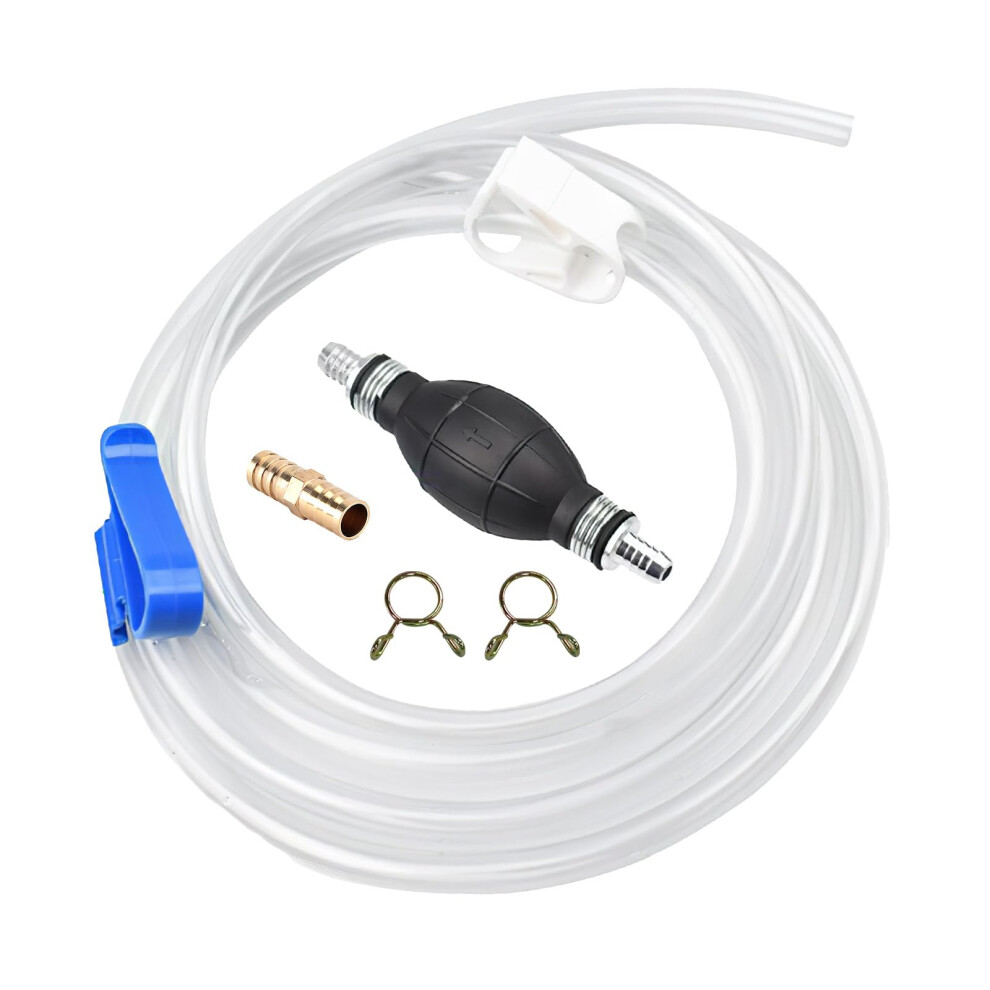 Gasoline Siphon Pump With Flexible Pvc Hoses And Leakproof Clips For Fast Fuel Transfer 9070919860126
