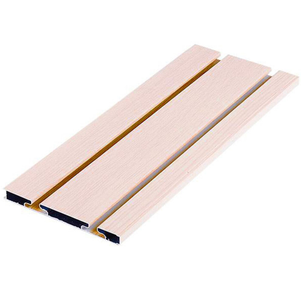Wall Mounted Pvc Slatwall Panel With 10 Hooks, Expandable Waterresistant Storage Rack For Retail Store And Garage, Wood Color 15.5X60cm 9044945300116