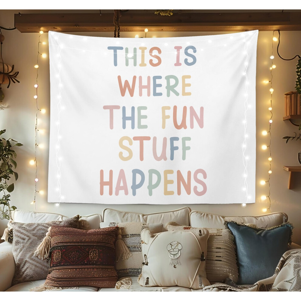Kids Room Wall Tapestry 50x60 EcoFriendly Polyester Nursery and Playroom Wall Hanging Decor