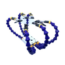 Soldering Helping Hands with 6 Flexible Arms, 360 Rotating Clips and USB LED Light for TS101/100