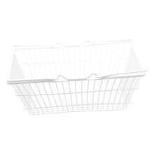 Black Wire Storage Basket with Handle for Grocery Shopping and Kitchen Organization