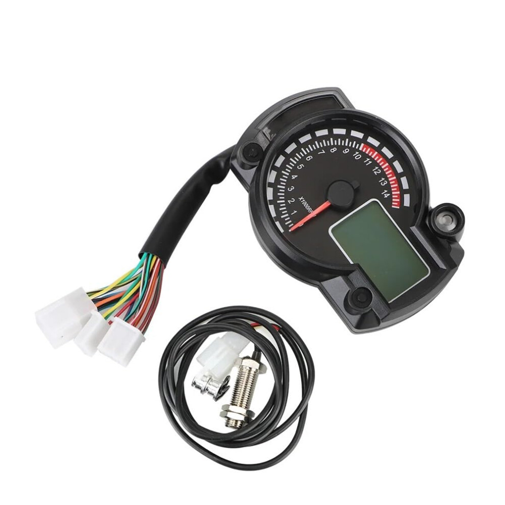 Digital Motorcycle Speedometer And Odometer Gauge 299Km/H Universal Fit Accurate Dashboard Design 9113335651494