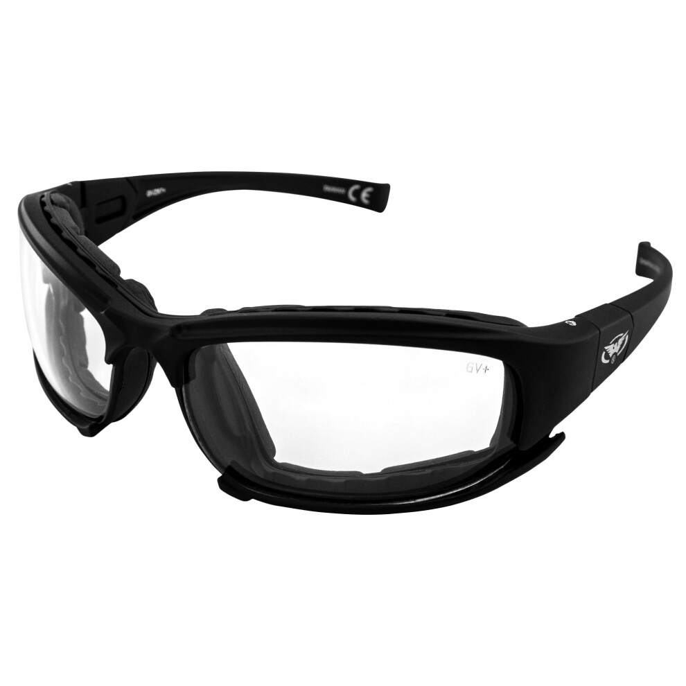 Motorcycle Goggles Convertible Sunglasses Uv400 Antifog Ansi Z87.1 Frame Clear Lens Black 9070919861116
