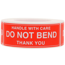Do Not Bend Label Roll, SelfAdhesive Handle With Care Sticker for Packages and Mail