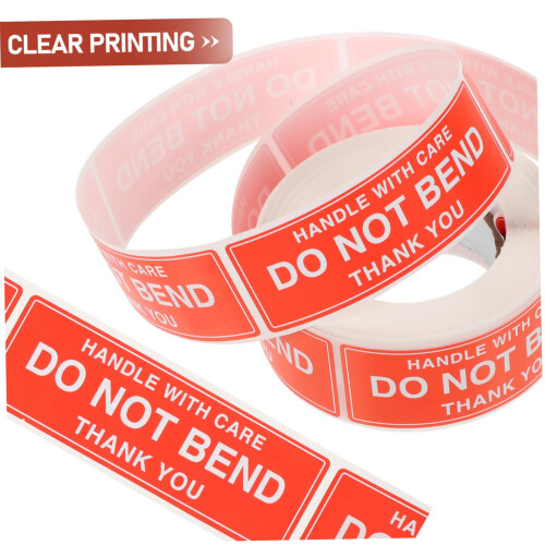 Do Not Bend  Label Roll, SelfAdhesive Handle With Care Sticker for Packages and Mail 2