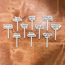 10Pcs Wooden Plant Labels with Smooth Writable Surface, Rustic Garden Markers for Potted Plants