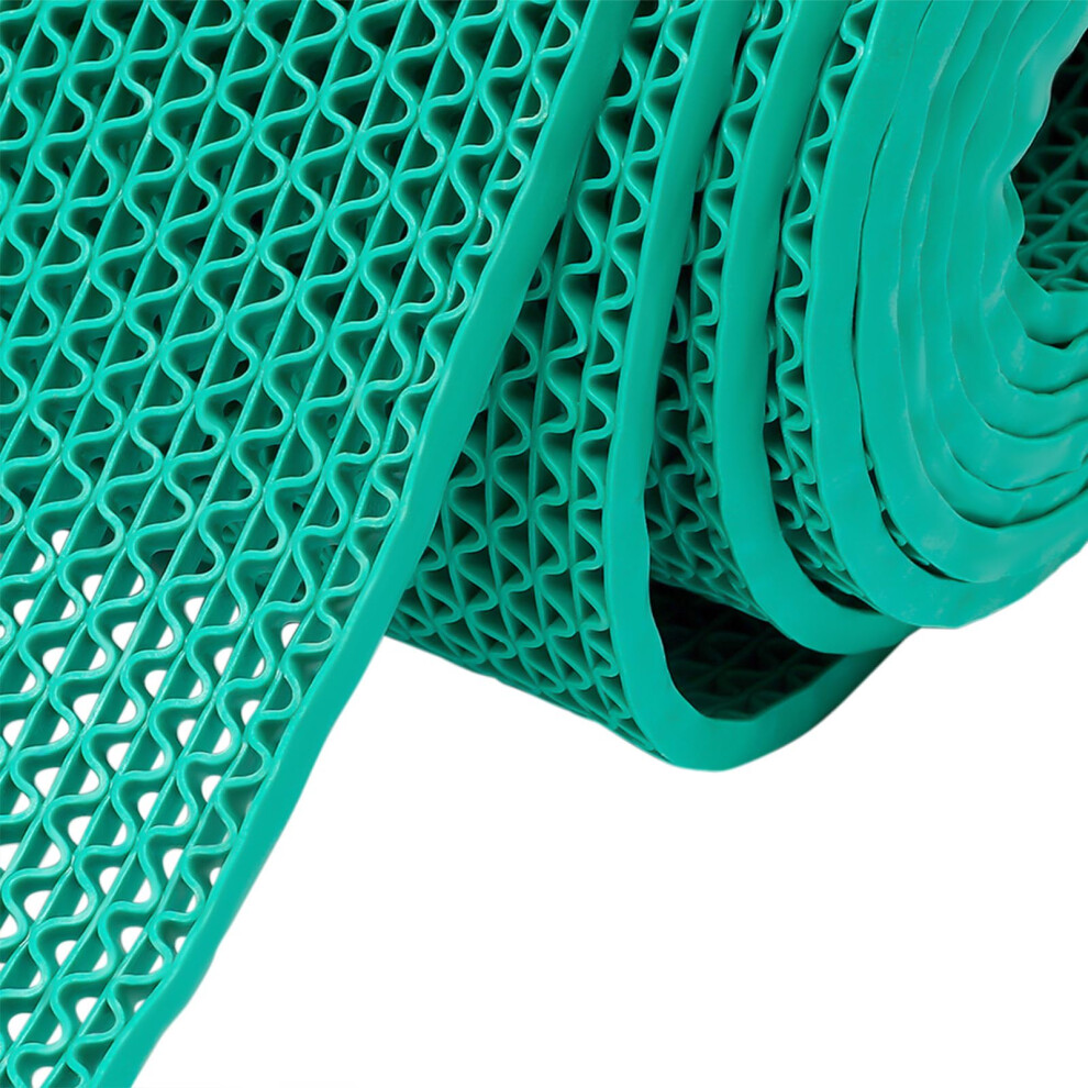 Nonslip Drainage Floor Mat Roll Green Pvc Mesh Fast Drainage Cuttable Waterproof Mat For Garage Kitchen Pool 9174973372233
