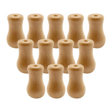 12 Natural Wooden Blind Cord Pulls Vase Shape for Roman Shades and Window Blinds 12 Pack