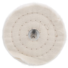 White Cotton Polishing Wheel Flat for Bright Mirror Finish Metal Jewelry 50mm 75mm 100mm