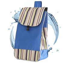Shopping Trolley Bag 37L Waterproof Oxford Fabric with Side Pockets Foldable Grocery Cart Bag