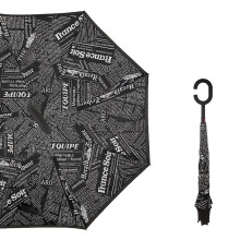 Large Windproof Golf Umbrella 123cm DoubleLayer Canopy Wooden Handle Automatic Open Sun Protection