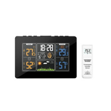 Wireless Digital Weather Station with Color LCD, Temperature Humidity Alerts, Moon Phase Forecast