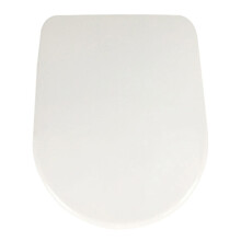 Soft Close White Toilet Seat with Quick Release, Quiet Close Lid, Fits Most Toilets