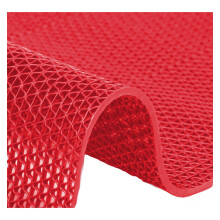 Non Slip Drainage Mat Roll Red 0.9x3m Commercial PVC Floor Mat for Swimming Pool Kitchen Wet Areas