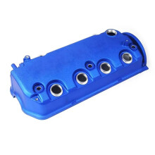 Aluminum Engine Valve Cover Blue for Honda Civic D16 VTEC, RacingInspired Design with Enhanced Heat Dissipation