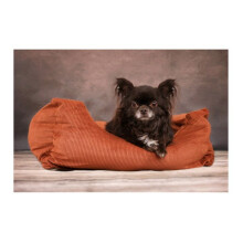 Cuscino a cesta rigato Rettangolo Cognac 65x50x20cm