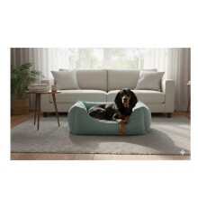Geribbelde mandkussen Rechthoek Munt 80x67x22cm