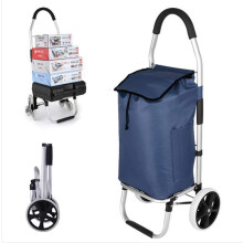 Foldable Shopping Trolley with Waterproof Removable Bag and 360 Wheels, Large Capacity B50L Black