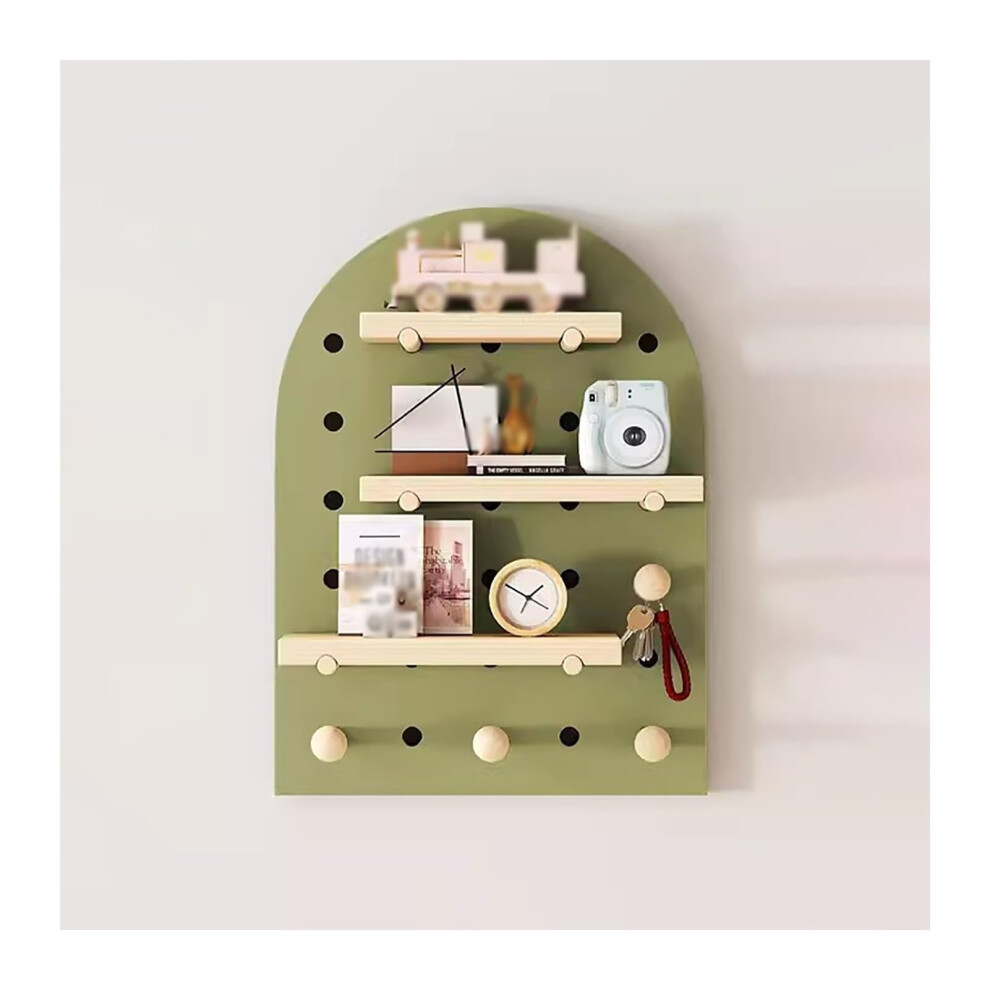 Green Wooden Pegboard Wall Organizer 40X60cm Heavyduty Storage Panel For Garage And Crafts 9044945311044
