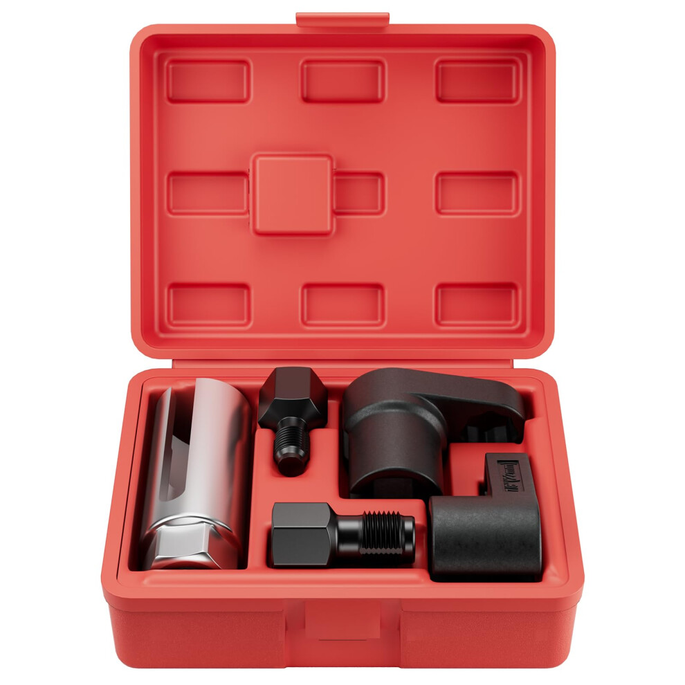 Oxygen Sensor Socket Set 5 Piece With Thread Chaser, Easy Wire Access, Wide Compatibility 9113335654549