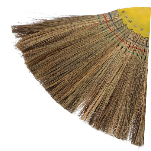 Replacement Broom Head with Dense Miscanthus Bristles for Indoor Kitchen Sweeping and Easy Attachment 1