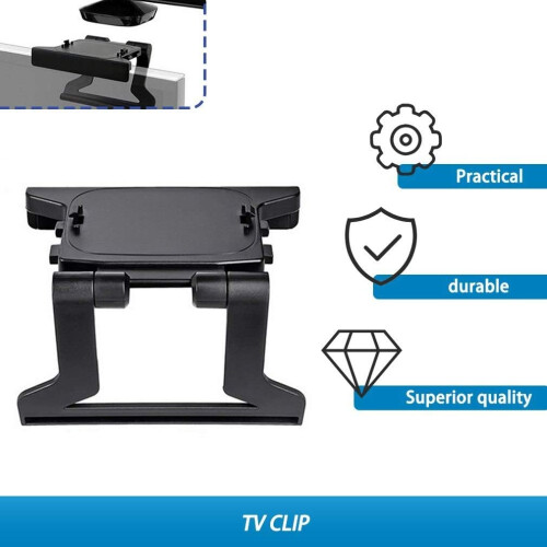 TV Mount Adjustable Clip Holder Bracket for Xbox 360 Kinect Secure Sensor Fit on Flat Screens 2
