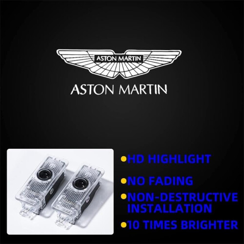 LED Door Projector with NonFading HD , 3D Ghost Shadow Laser Courtesy Light for Aston Martin 1