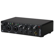 USB Audio Interface 2 In 2 Out with 48V Phantom Power Zero Latency Monitoring for Recording