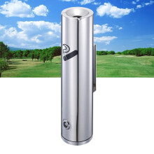 Outdoor Wall Mounted Ashtray Stainless Steel Cigarette Bin with Lockable Security Design for Smoking Areas