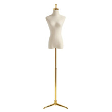 Gold Adjustable Dress Form Mannequin with Tripod Stand for Sewing and Clothing Display Small