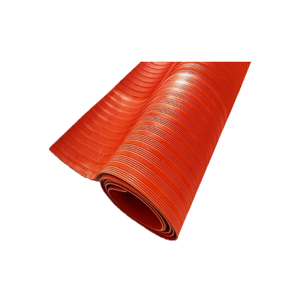 Electrical Insulating Rubber Mat Red Nonslip Voltage Nonconductive Floor Mat 100X250cm For Factory 9044945313529
