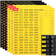 Circuit Breaker Labels Waterproof Vinyl Electrical Panel Stickers Clear Identification 258pcs