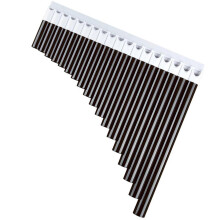 18 Pipes Pan Flute G Key ABS Panpipe Instrument with Adjustable Groove Tuning for Beginners