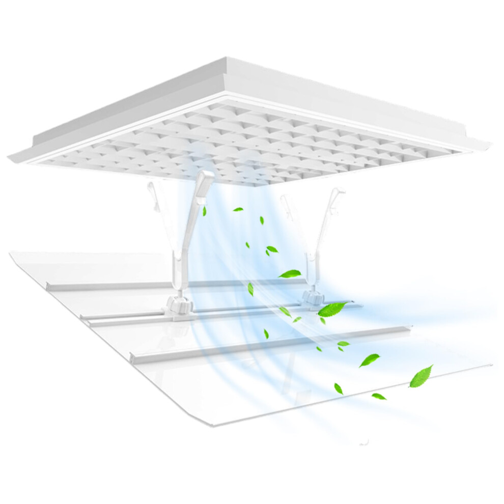 Ceiling Air Vent Deflector 12 Inch Adjustable Height Ac Vent Cover With AntiâCondensation Baffle 9070919865244