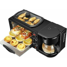 Breakfast Station with Coffee Maker, NonStick Griddle and 4Slice Toaster Oven for Small Kitchens Ref: 6246