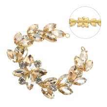 Catena di strass 1 pezzo 20,53,4 cm dorato champagne