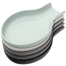 5 Pack Plastic Spoon Rest Set Kitchen Utensil Holder for Stove Dishwasher Safe Urban Color