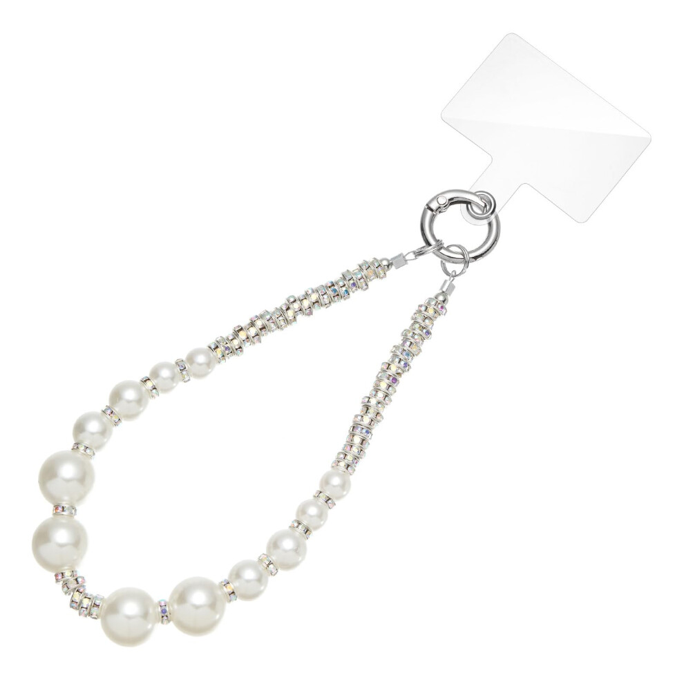 Beaded Phone Wrist Strap With Tether Tab, Antitheft Lanyard For Women, Elegant Wristlet Charm 9070919865398