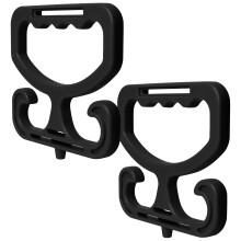 Grocery Bag Carrier 2 Pack Heavy Duty Shopping Bag Handle Holds Up to 80lbs Ergonomic Soft Grip Black