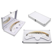 Teeth Shade Guide 27 Colors Tooth Color Chart with Mirror for Professional Whitening and Easy Matching