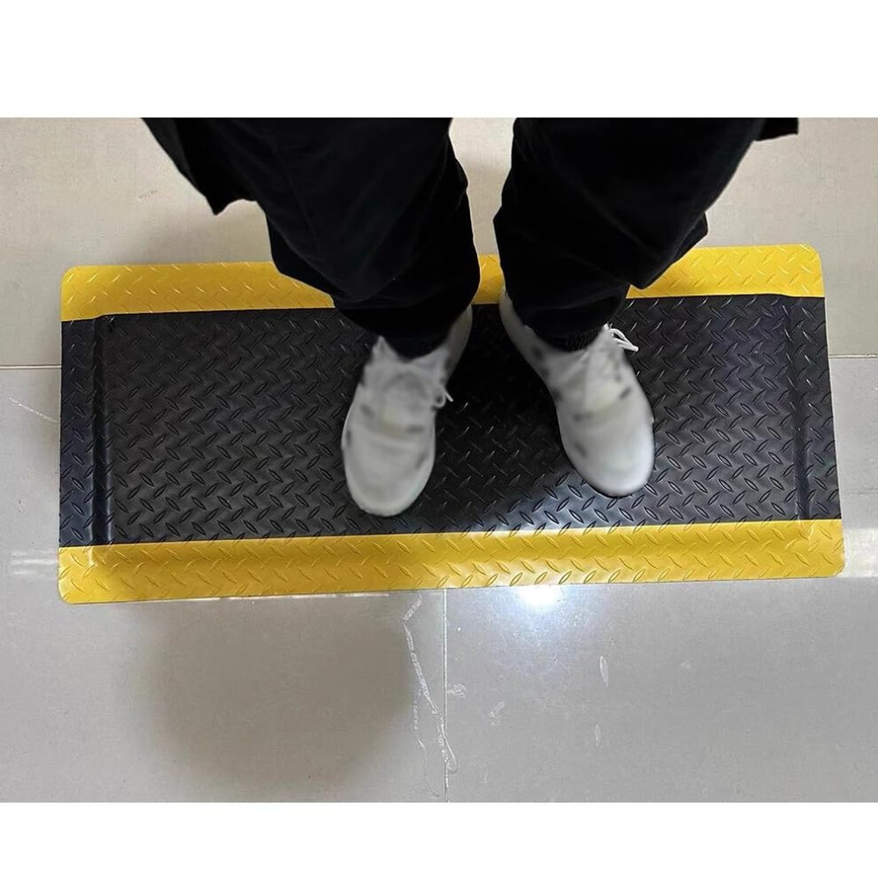 Antifatigue Antistatic Rubber Mat For Workbench Or Garage, Nonslip Durable Standing Cushion, 60X120x2cm Black 9174973384854