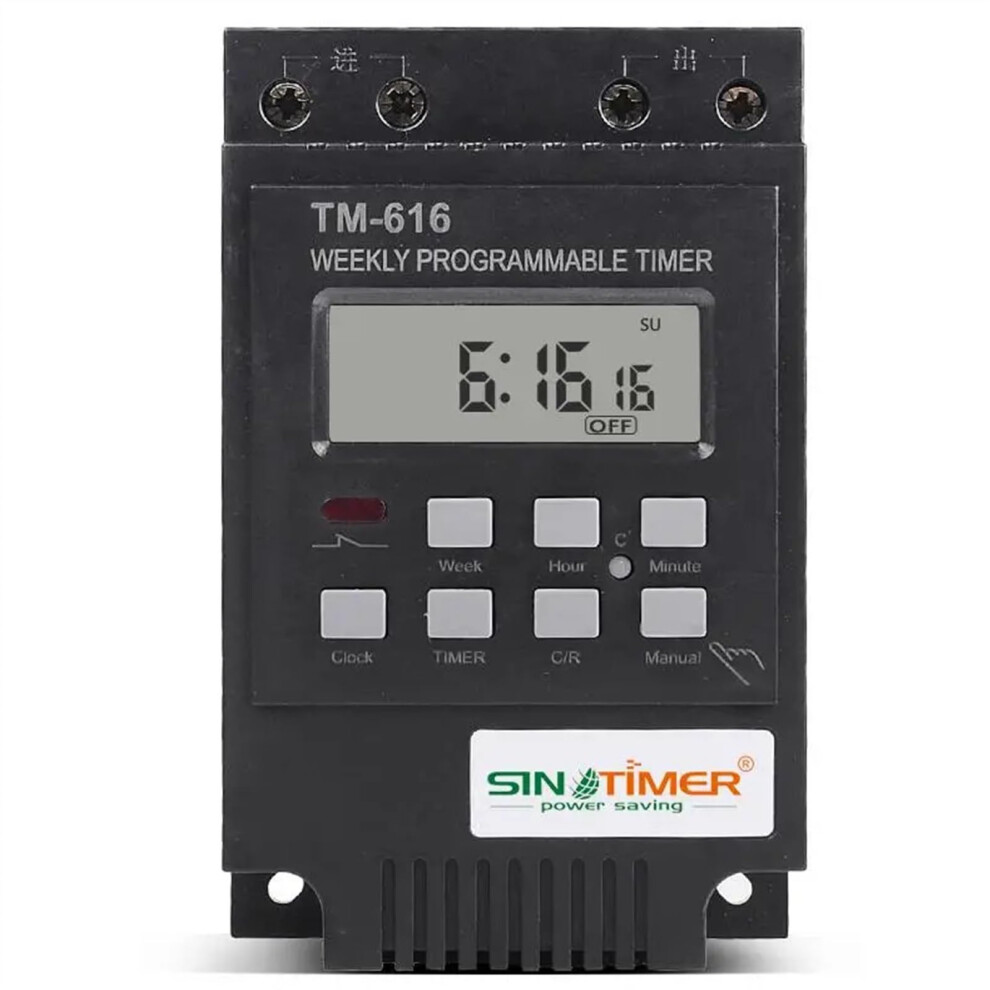 30A Weekly Programmable Digital Time Switch 220V Din Rail Mount Timer Relay For Industrial Use 9113335656055