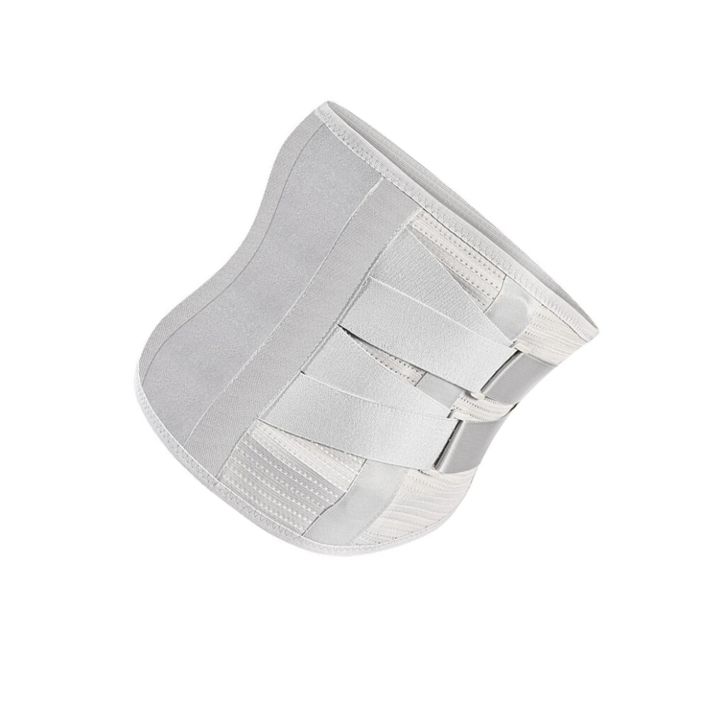 Gray (, L) Lumbar Support Belt Back Spine Support Self-Heating Posture Corrector